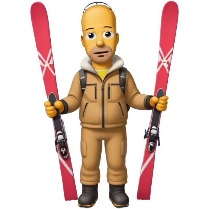 Homer Simpson qui fait du ski emoji