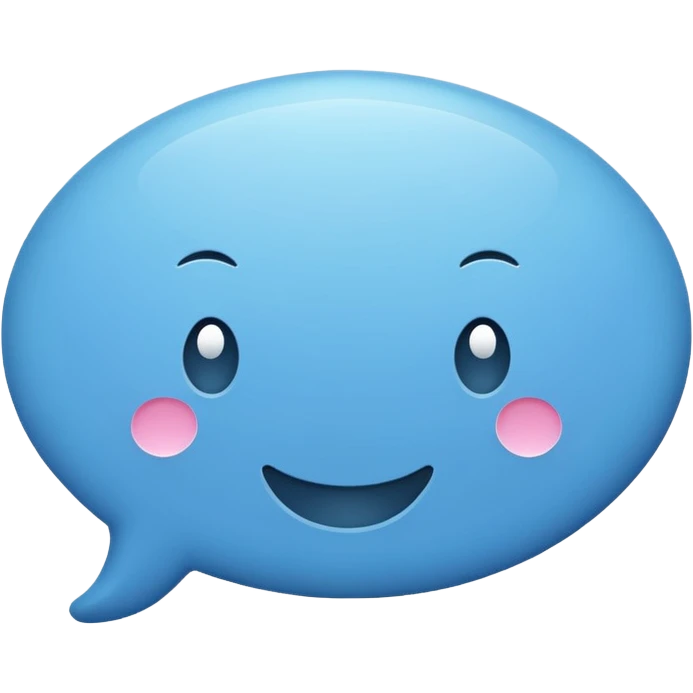 Flat white color chat bubble emoji emoji