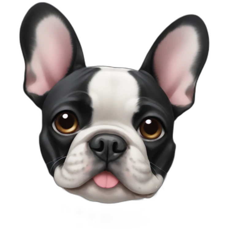 Black French bulldog emoji