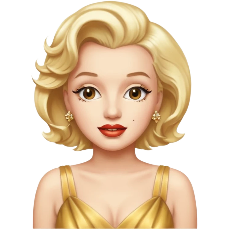 Marilyn Monroe in a golden dress  emoji