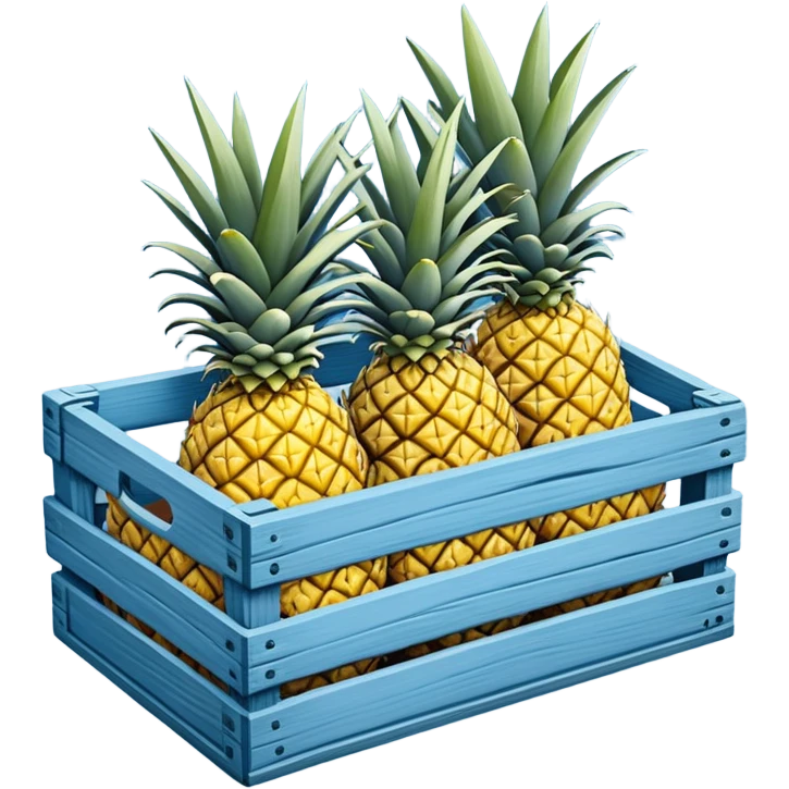 pineapples in a blue crate emoji