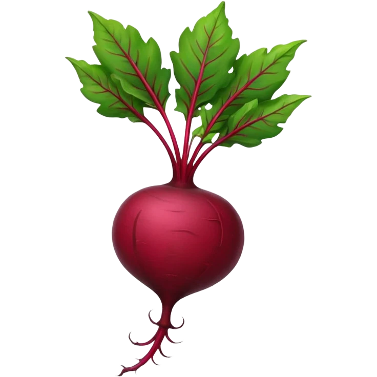 single beet with an extra long green stem, no root at the bottom emoji