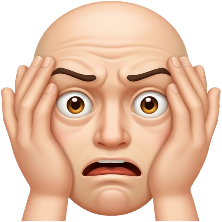 face of absolute disgust with both hands more exaggerated emoji
