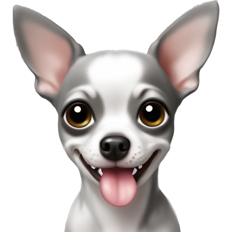Super mini little cute Chihuahua with a tongue little and beautiful grey colour it should be fully displayed  emoji