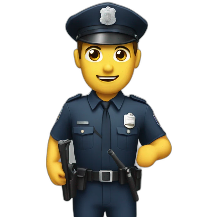 policeman with side-handle baton emoji