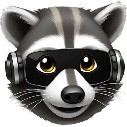 Raccoon dj  emoji