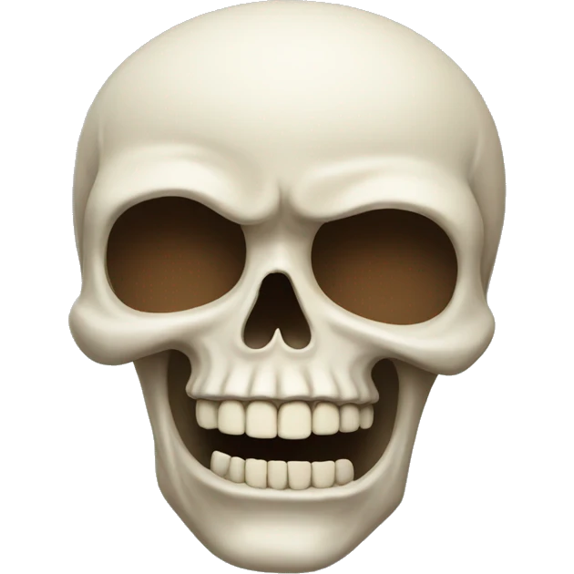Skull winking with bow on head emoji