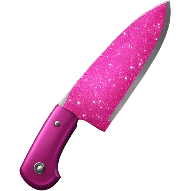 Pink glitter knife  emoji