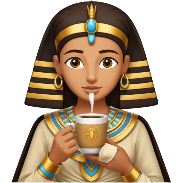 ancient egypt drink coffee emoji