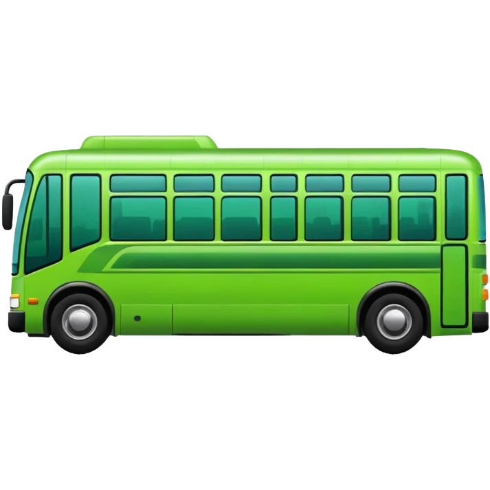 bright green city bus facing right emoji