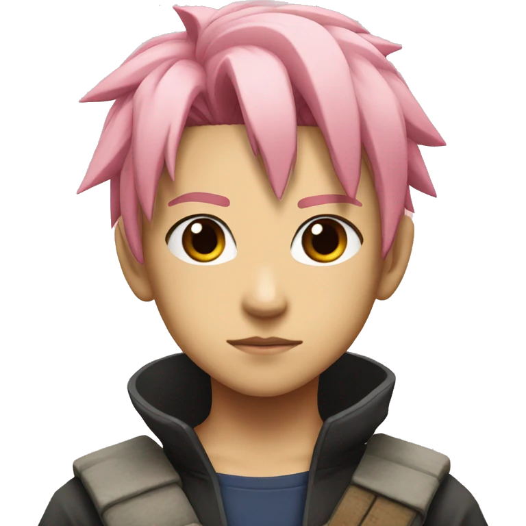 Sakura with pink hair and a determined look (Naruto) emoji