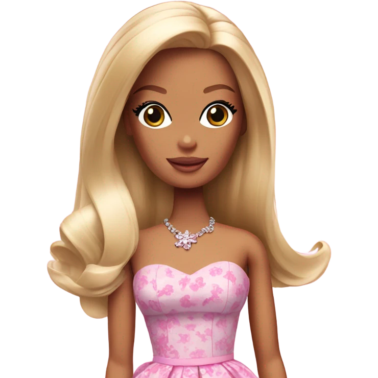 Barbie in a dress emoji