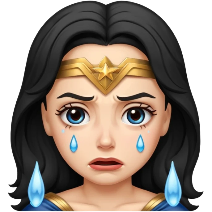 An wonder woman, crying

 emoji