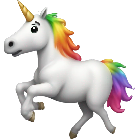 Unicorn farting skittles emoji