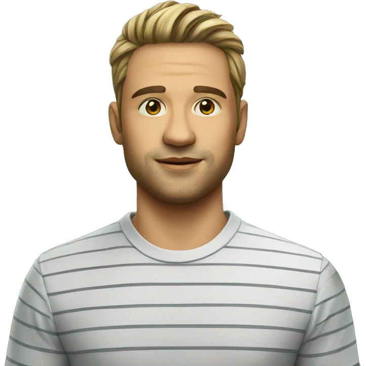 cool striped shirt guy portrait with trees in background  emoji