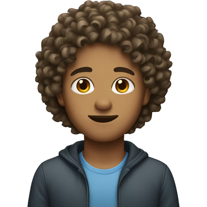 Person with curly hair  emoji