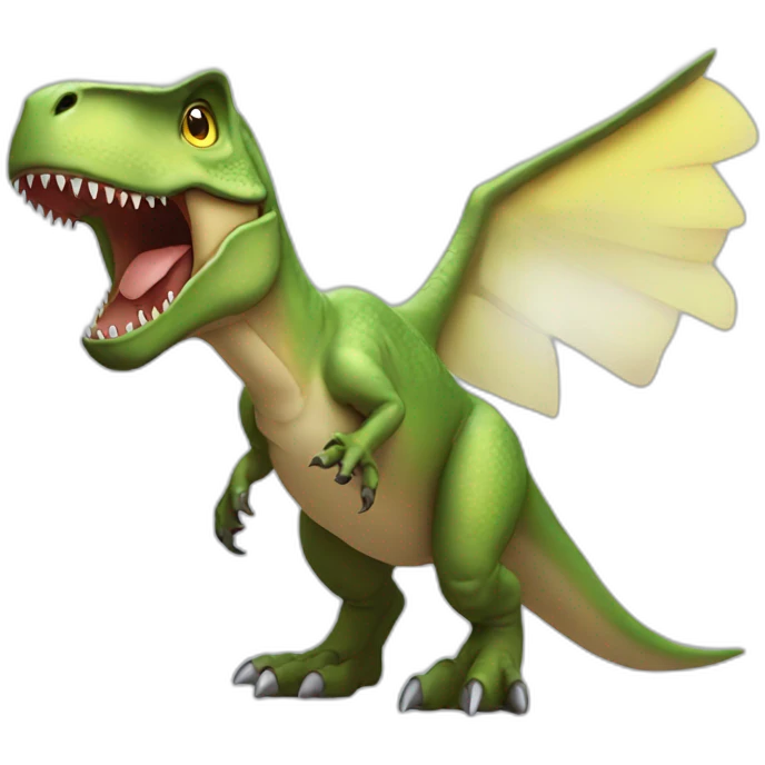 T-rex angel emoji