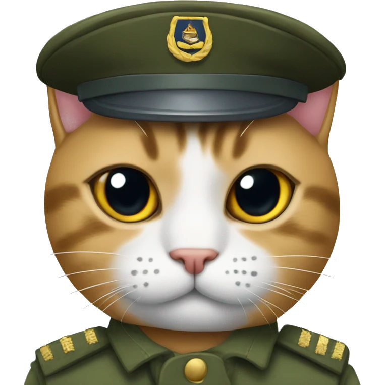 cat in military uniform emoji