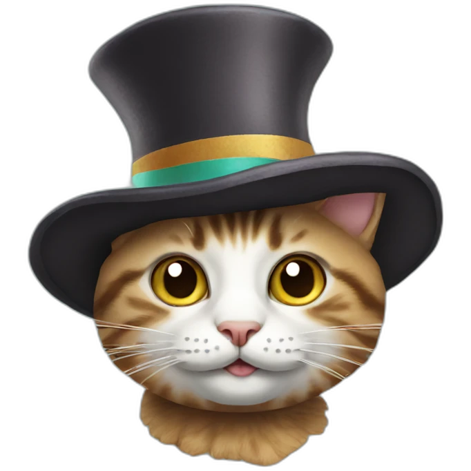 cat with crazy hat emoji