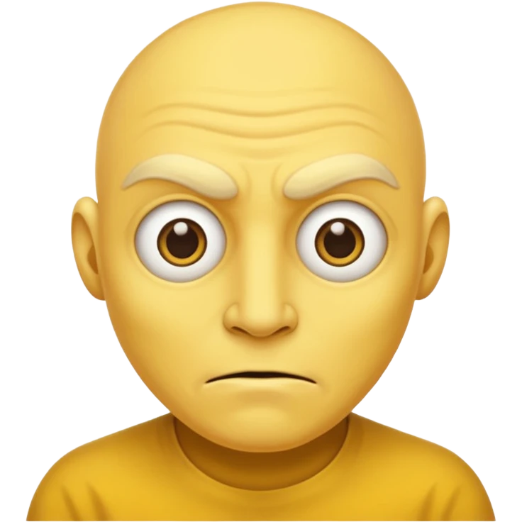 Bog eyed yellow man dealing like a moron emoji