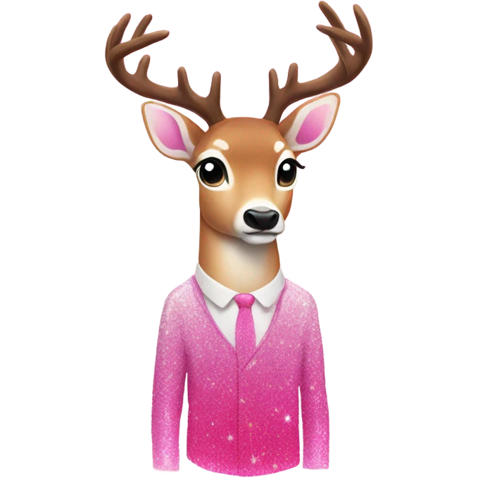 Pink ombre full body buck with glitter  emoji