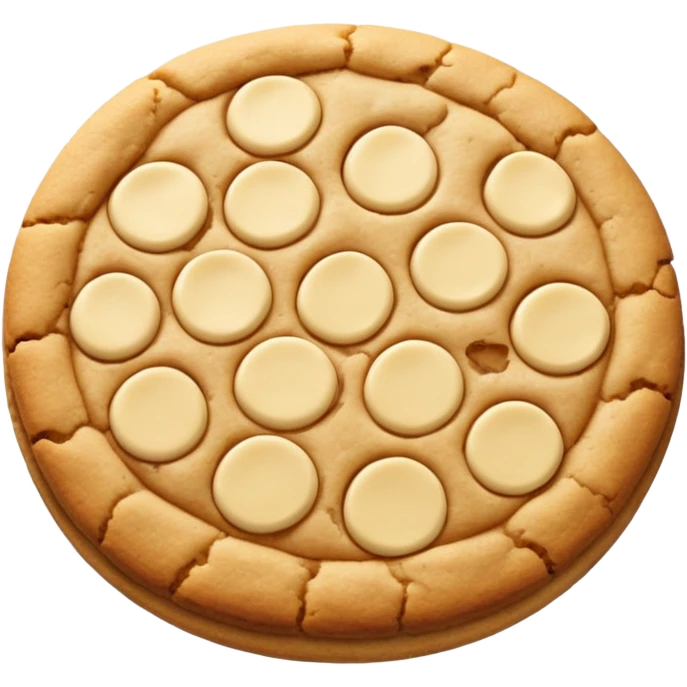 White chocolate chip cookie emoji