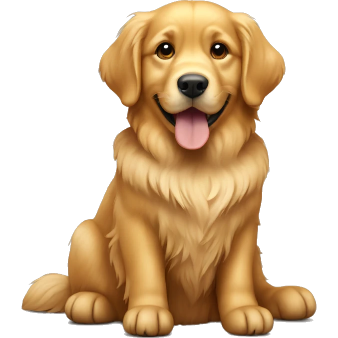 Golden retriever sitting emoji