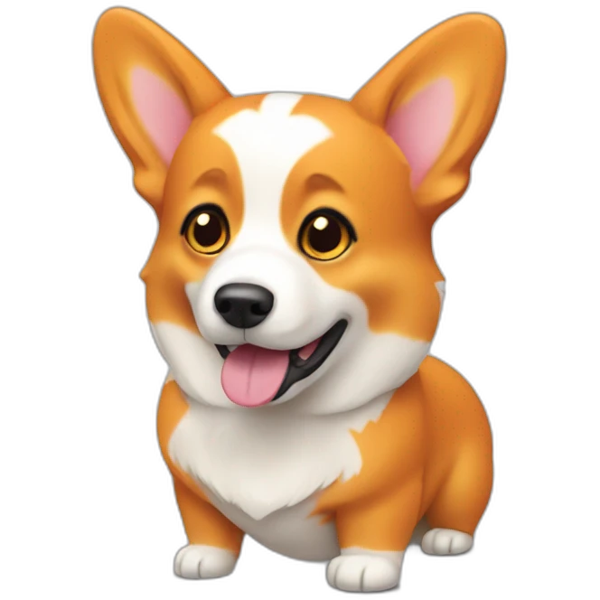 Full Orange corgi car emoji