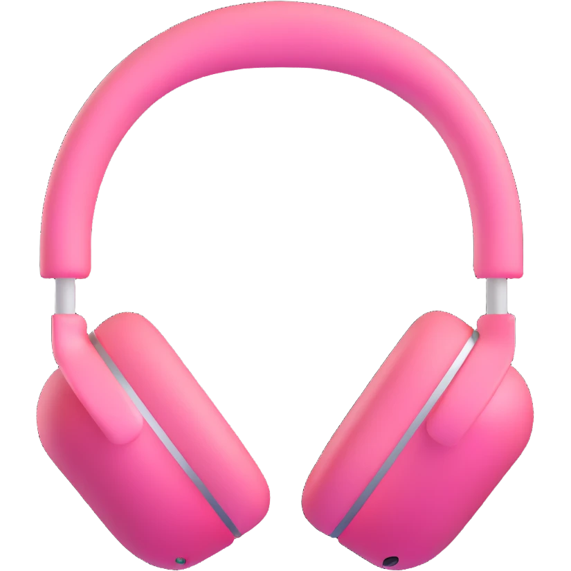 pink AirPods Max headphones emoji