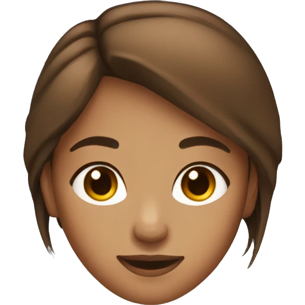 tan girl with brown hair and eyes emoji