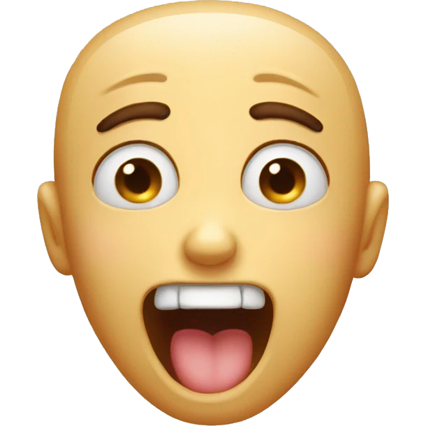 scream emoji blushy cheeks emoji