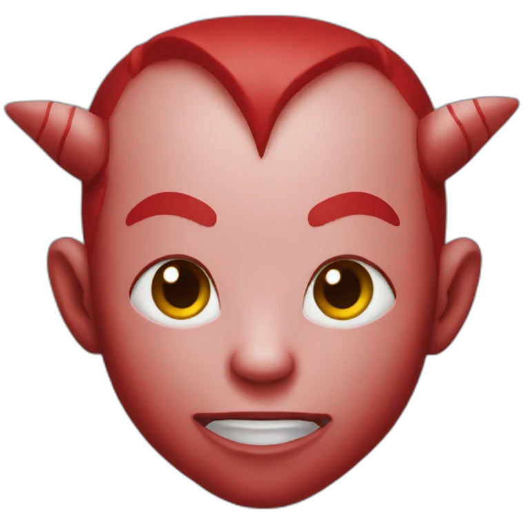 red tiefling face emoji
