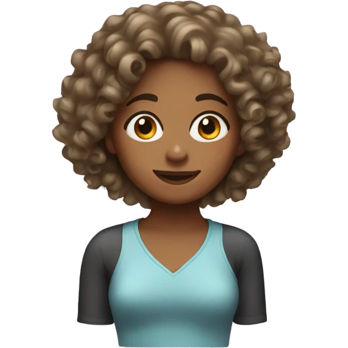 Girl with curly hair  emoji