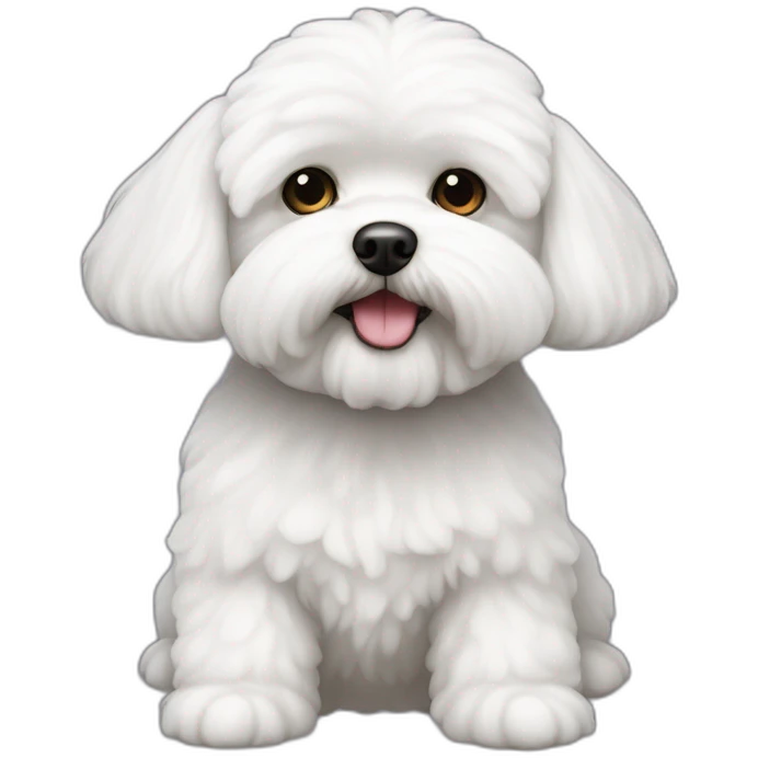 bichon-havanais-black-half-white-head emoji
