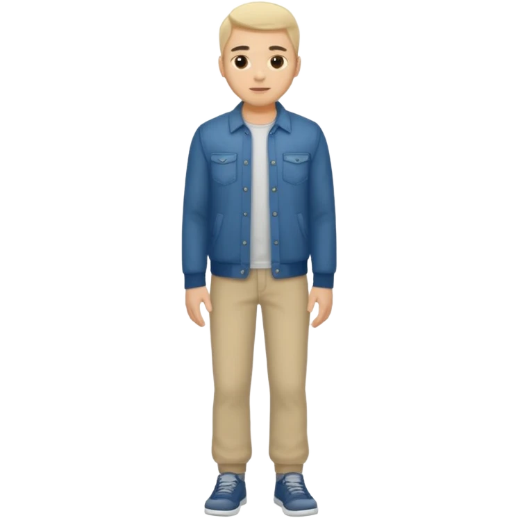 ligth man casual wear full body emoji