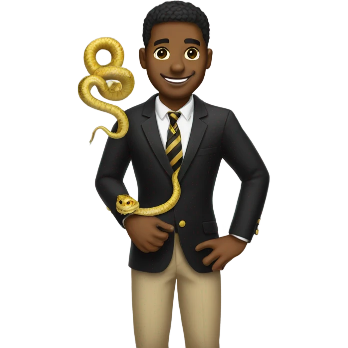 A alpha phi alpha man with a snake hand emoji