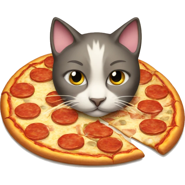 cat eating pizza emoji