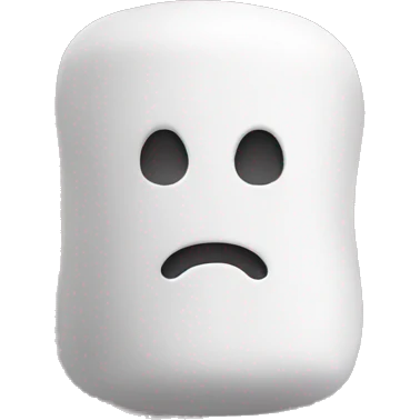 marshmellow with no face and with no eyes emoji