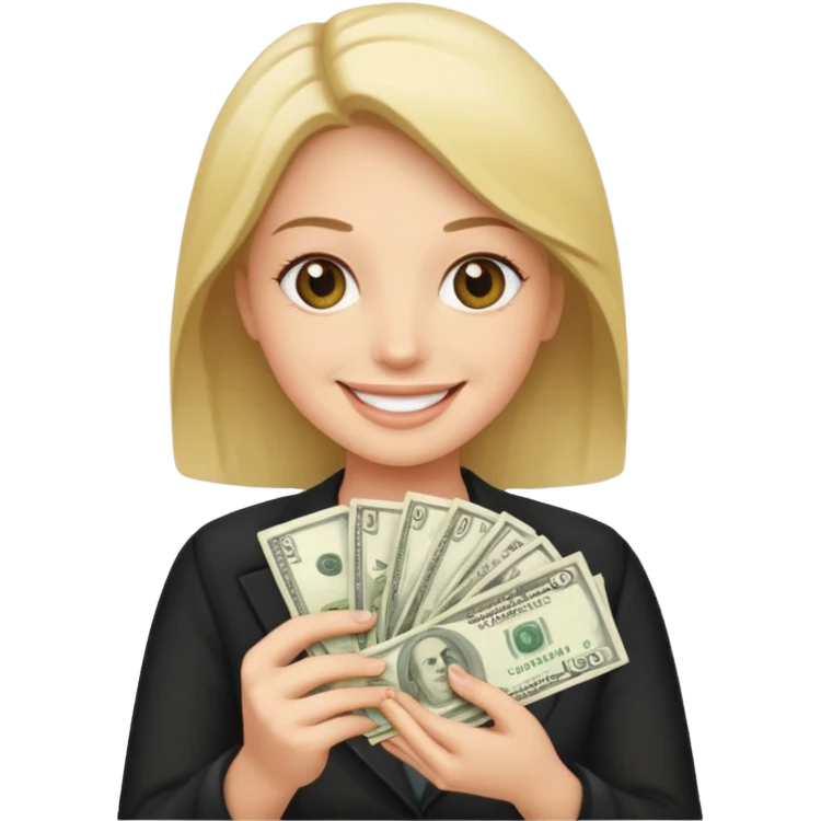 Friend holding a wad of cash emoji