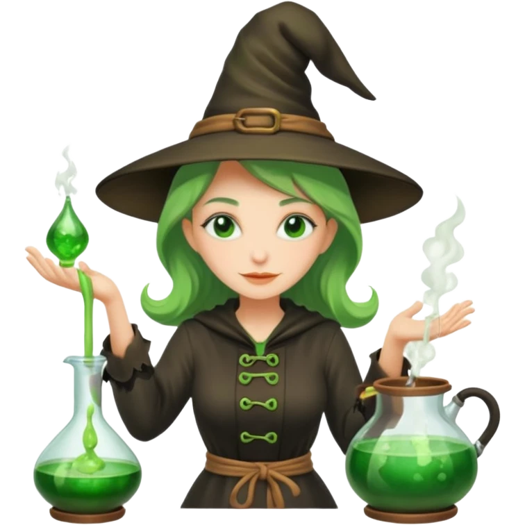 green witch cooking potion emoji