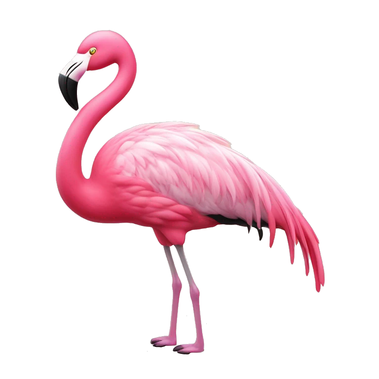 ein rosa Flamingo mit Steppschuhen emoji