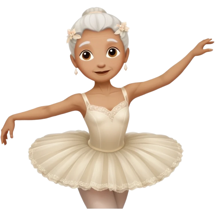 Ballerina old woman emoji