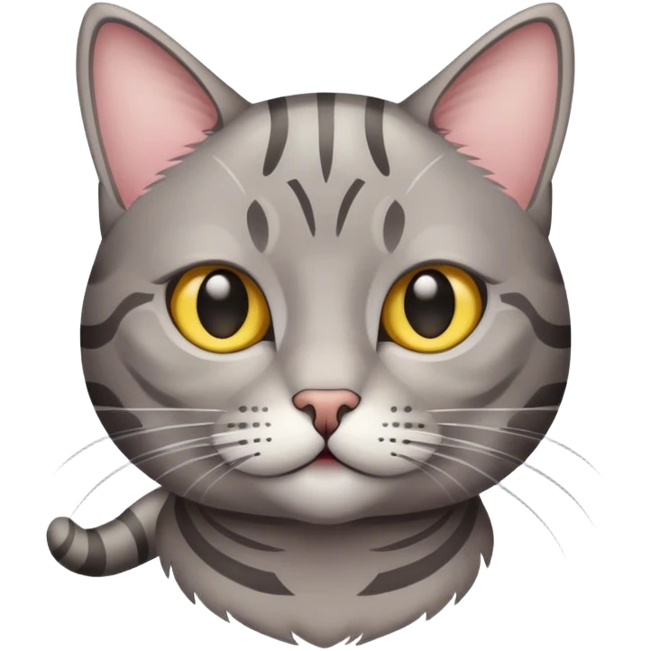 gato gris atigrado  emoji