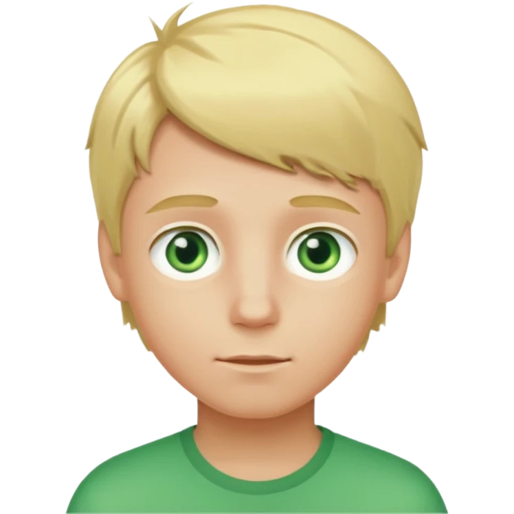 Ragazzo biondo con gli occhi verde chiaro emoji