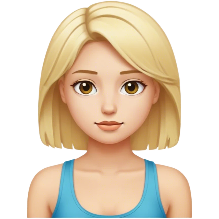 blonde girl wearing tank top emoji