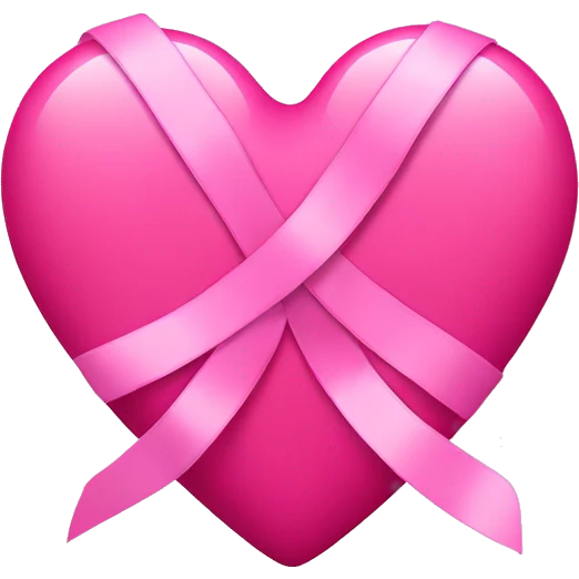 pink heart with pink ribbon emoji