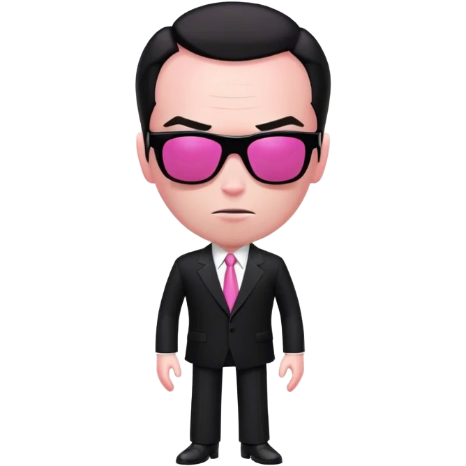 Agent Smith matrix in pink emoji