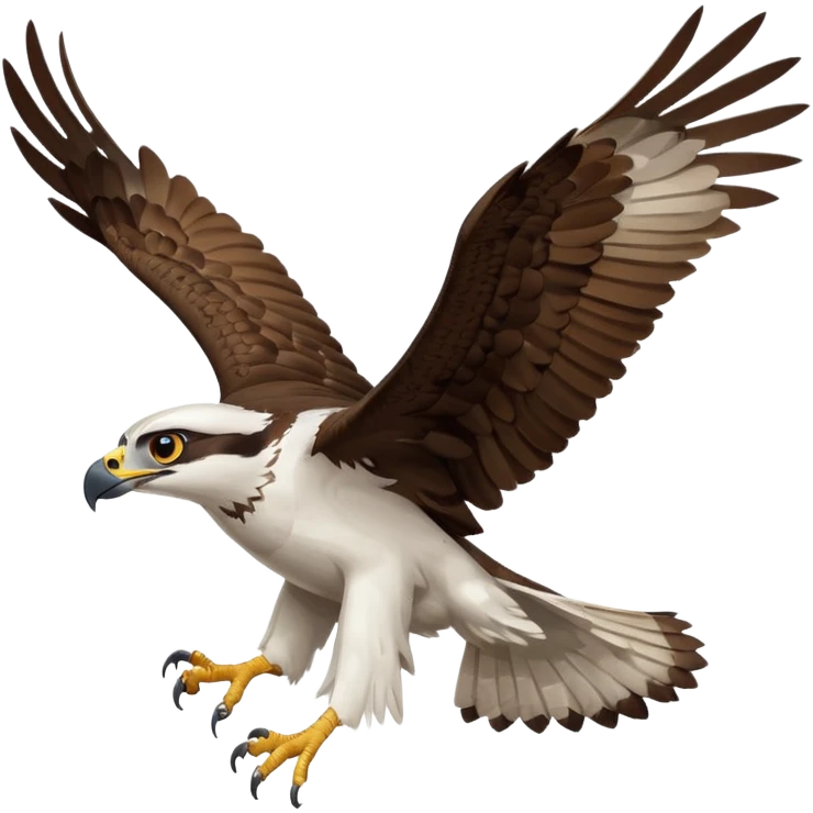a white osprey flying emoji