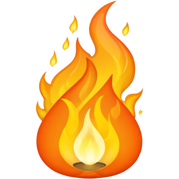 Flint and steel spark to create fire emoji