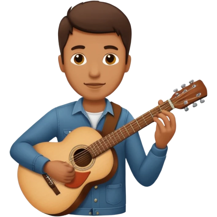 man holding guitar emoji